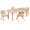 Flash Furniture Rectangle 24 W, 48 L, 23.75 H, Plastic, Steel, Brown YU-YCX-0013-2-RECT-TBL-NAT-R-GG - alternate 8